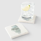 Illustratie Illinois State Stenen Onderzetter (Zijkant)