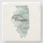 Illustratie Illinois State Stenen Onderzetter (Voorkant)