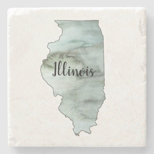 Illustratie Illinois State Stenen Onderzetter (Voorkant)
