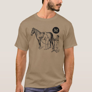 Illustratie illustratie uiteinden van paarden, mo t-shirt