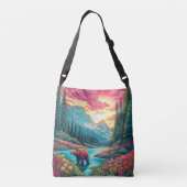 Illustratie in het wild crossbody tas (Achterkant)