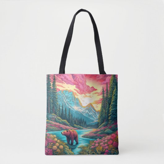 Illustratie in het wild tote bag (Voorkant)