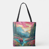 Illustratie in het wild tote bag (Achterkant)