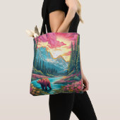 Illustratie in het wild tote bag (Dichtbij)