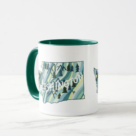 Illustratie in Washington State Map Mok (Voorkant links)