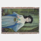 Illustratie inktwas van een mooie vrouw in Bossen Deken (Voorkant)