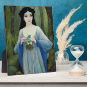 Illustratie inktwas van een mooie vrouw in Bossen Fotoplaat (Zijkant)