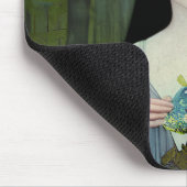 Illustratie inktwas van een mooie vrouw in Bossen Muismat (Hoek)