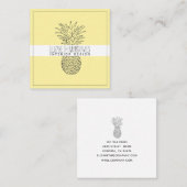 Illustratie interieur ananas: Square Bu Vierkante Visitekaartje (Voorkant / Achterkant)