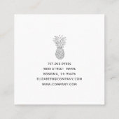 Illustratie interieur ananas: Square Bu Vierkante Visitekaartje (Achterkant)