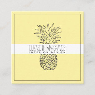 Illustratie interieur ananas: Square Bu Vierkante Visitekaartje