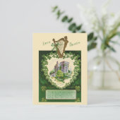 illustratie - Irish Castle en Harp Briefkaart (Staand voorkant)