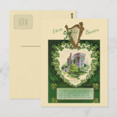 illustratie - Irish Castle en Harp Briefkaart (Voorkant / Achterkant)