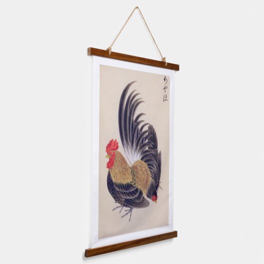  illustratie: Japans bantam Hangend Wandkleed (Gebogen)