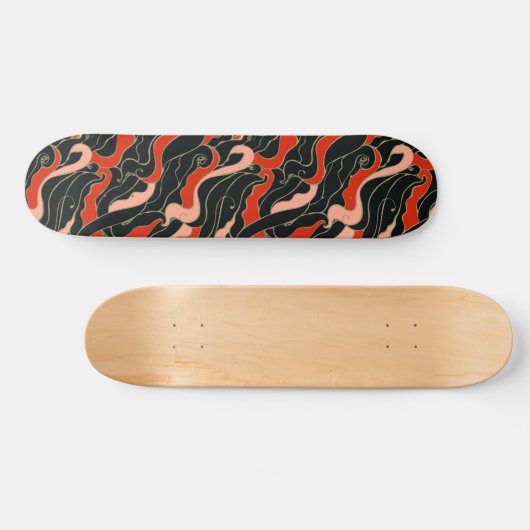 Illustratie Japanse stijl Persoonlijk Skateboard (Horizontaal)