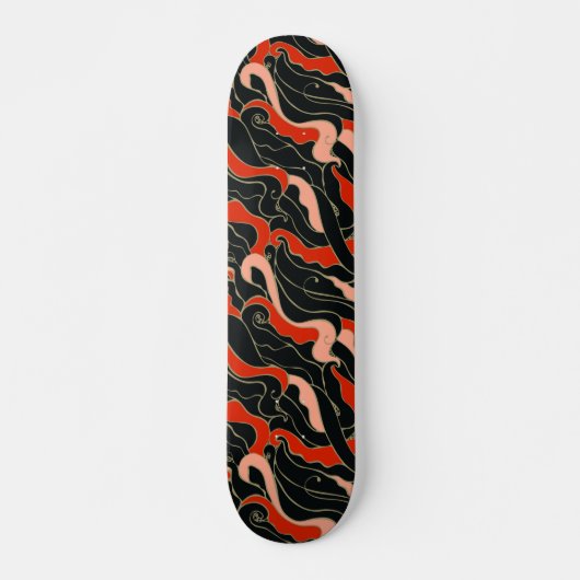 Illustratie Japanse stijl Persoonlijk Skateboard (Voorkant)