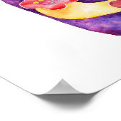 Illustratie Japanse Waterverf Kokeshi Doll Cute Poster (Hoek)