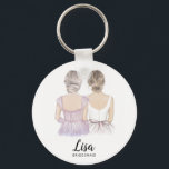 Illustratie: je wordt mijn bridesmaïde toetsenbord sleutelhanger<br><div class="desc">Bent u mijn Bridesmaid-voorstel met eenvoudige en klassieke toetsaanslagen met een bride en bridesmaid? Pas de naam en de rol aan uw voorkeur aan.</div>