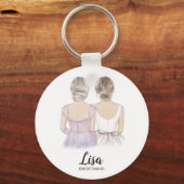 Illustratie: je wordt mijn bridesmaïde toetsenbord sleutelhanger (Voorkant)