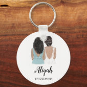 Illustratie: je wordt mijn bridesmaïde toetsenbord sleutelhanger (Voorkant)