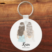 Illustratie: je wordt mijn bridesmaïde toetsenbord sleutelhanger (Voorkant)