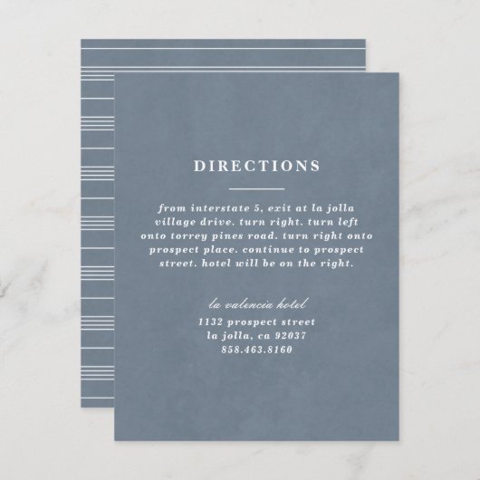 Illustratie: Kaart Knot Directions - Blue Grey (Voorkant / Achterkant)