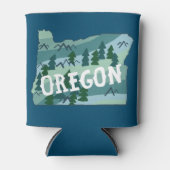 Illustratie kaart van de oregonstaat blikjeskoeler (Voorkant)