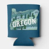 Illustratie kaart van de oregonstaat blikjeskoeler (Achterkant)