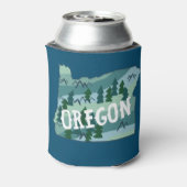 Illustratie kaart van de oregonstaat blikjeskoeler (Blikje Achterkant)