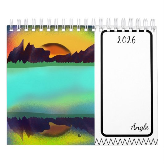 Illustratie kalender zonsondergang (Hoes)