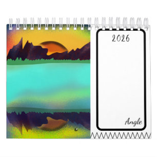 Illustratie kalender zonsondergang