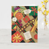 Illustratie Kamaru Table Holiday Kwanzaa Greeting Kaart (Gele Bloem)