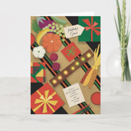 Illustratie Kamaru Table Holiday Kwanzaa Greeting Kaart