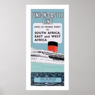 Illustratie kasteel van de Unie Poster