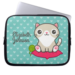 Illustratie Kat Cute Laptop Sleeve