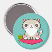 Illustratie Kat Cute Magneet (Voorkant / Achterkant)