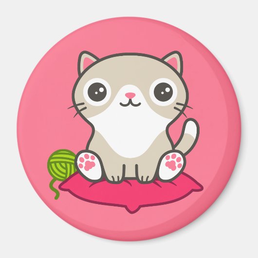 Illustratie Kat Cute Magneet (Voorkant)