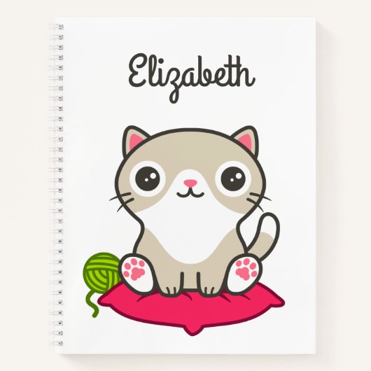 Illustratie Kat Cute Notitieboek (Voorkant)