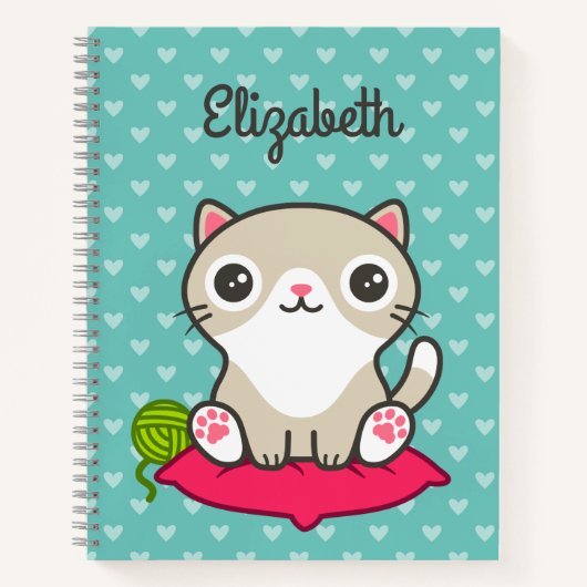Illustratie Kat Cute Notitieboek (Voorkant)