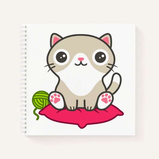 Illustratie Kat Cute Notitieboek (Voorkant)