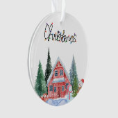 Illustratie Kat Cute Ornament (voorkant)