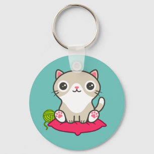 Illustratie Kat Cute Sleutelhanger