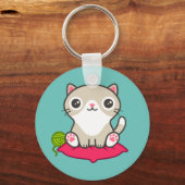 Illustratie Kat Cute Sleutelhanger (Voorkant)