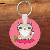 Illustratie Kat Cute Sleutelhanger (Voorkant)