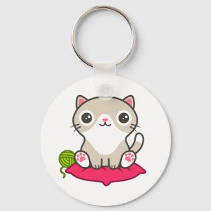 Illustratie Kat Cute Sleutelhanger