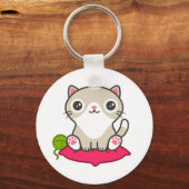 Illustratie Kat Cute Sleutelhanger (Voorkant)