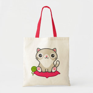 Illustratie Kat Cute Tote Bag