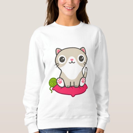Illustratie Kat Cute Trui (Voorkant)