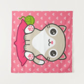 Illustratie Kat Cute Wandkleed (Voorkant (horizontaal))