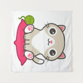 Illustratie Kat Cute Wandkleed (Voorkant (horizontaal))